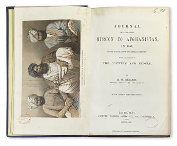 BELLEW, HENRY WALTER. Journal of a Political Mission to Afghanistan, in 1857.  1862